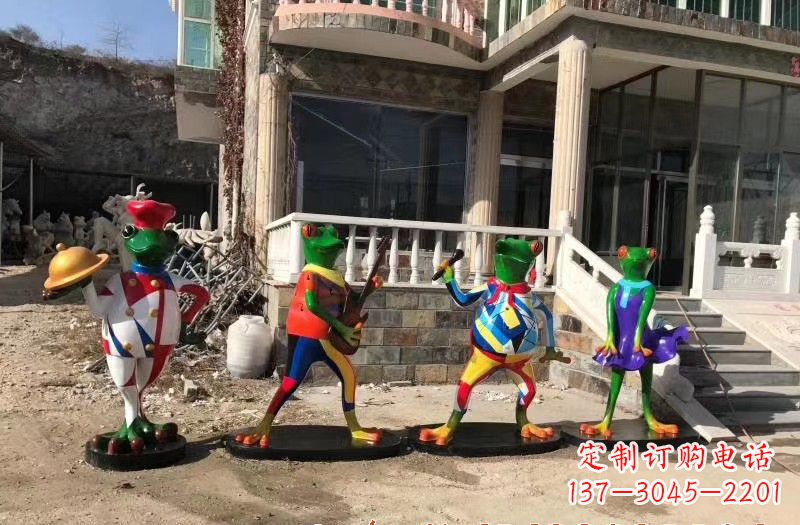 桂林玻璃钢制青蛙雕塑