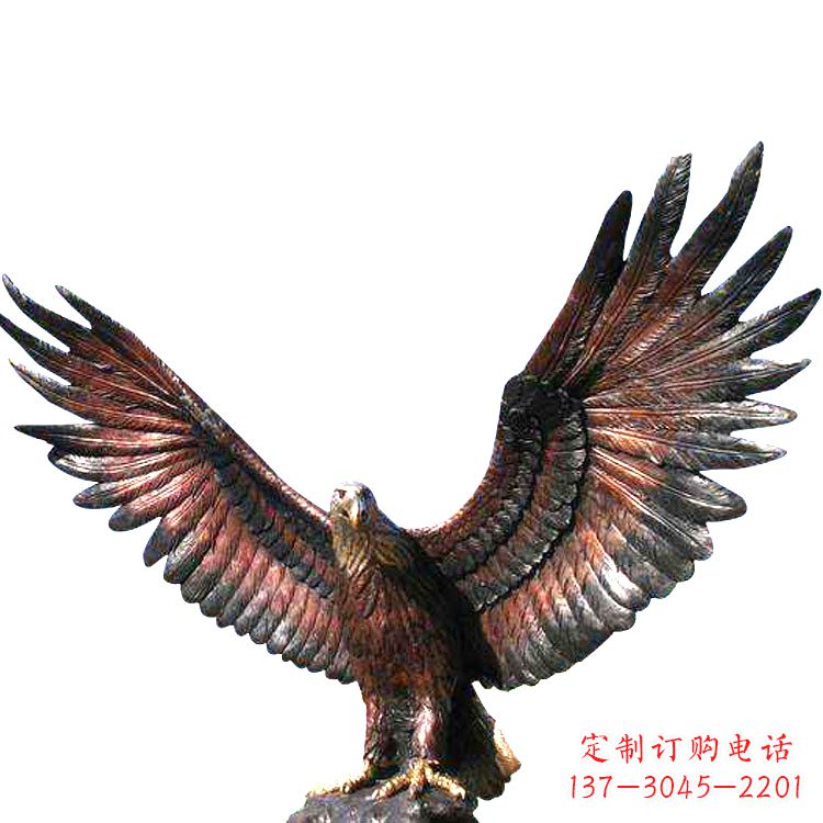 桂林玻璃钢老鹰仿铜雕塑