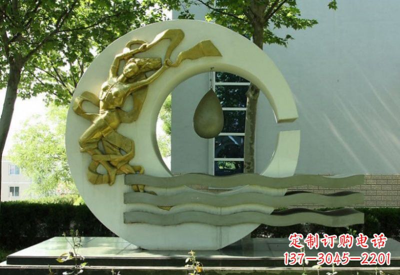 桂林不锈钢嫦娥奔月雕塑