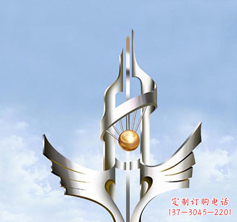 桂林不锈钢抽象创意翅膀雕塑