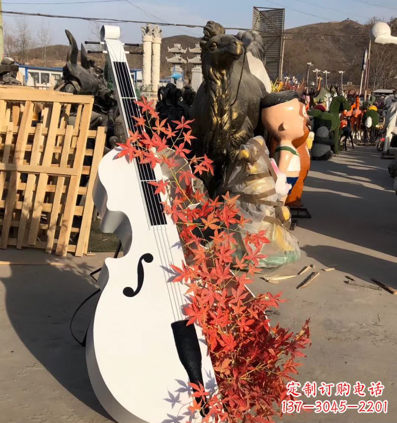 桂林不锈钢大提琴雕塑—精致的艺术精品