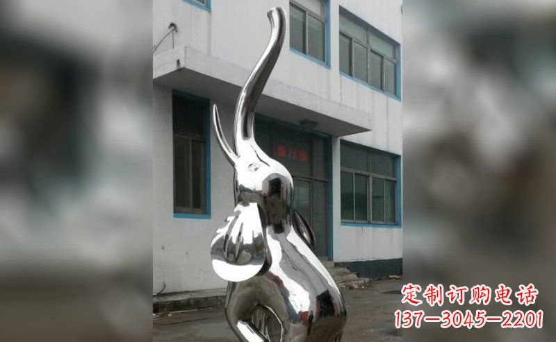桂林精致的不锈钢大象雕塑