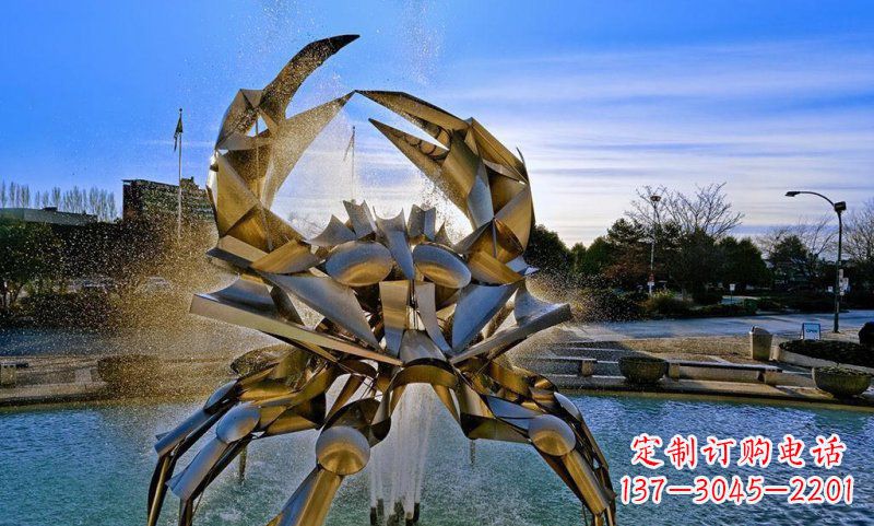 桂林精美不锈钢螃蟹雕塑
