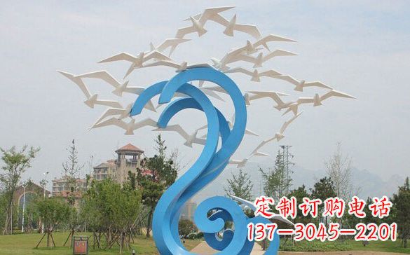 桂林不锈钢抽象海浪和海鸥