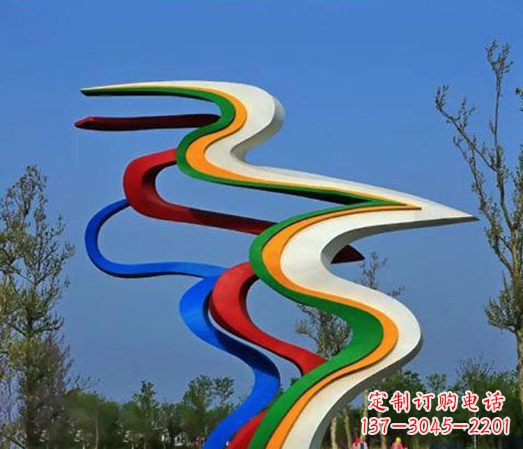 桂林精美不锈钢飘带雕塑