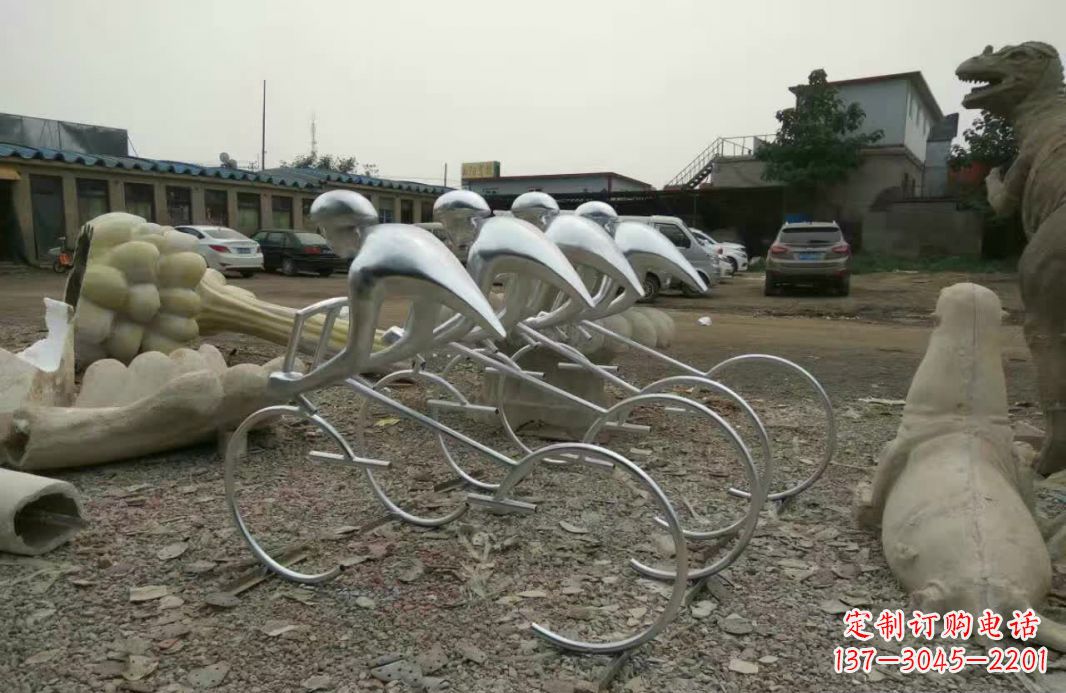 桂林不锈钢自行车雕塑