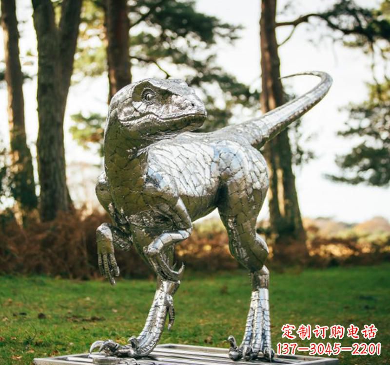 桂林不锈钢恐龙雕塑一种古老灵动的艺术