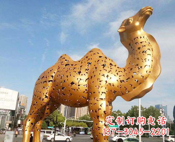 桂林不锈钢锻造骆驼雕塑