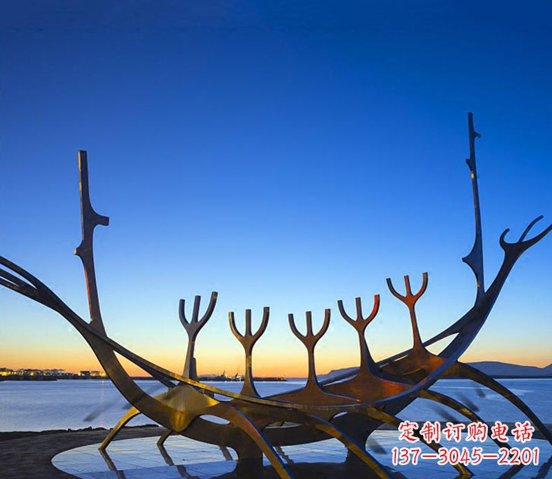 桂林帆船雕塑精致的海洋艺术品