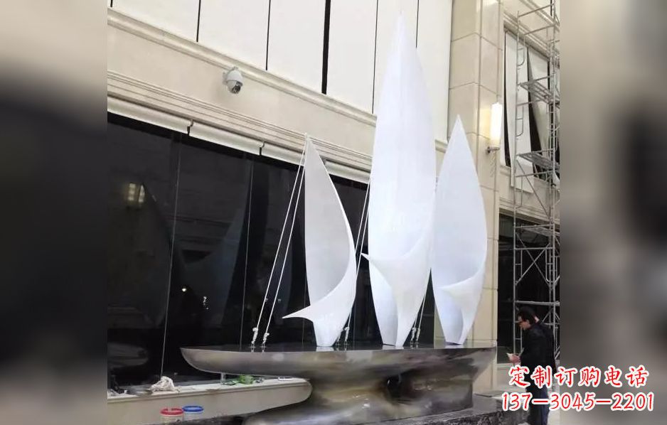 桂林不锈钢帆船海洋迷人的雕塑