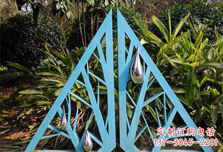 桂林不锈钢树枝雕塑——点缀不锈钢公园美景