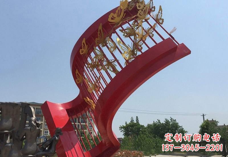桂林不锈钢广场蝴蝶乐章雕塑