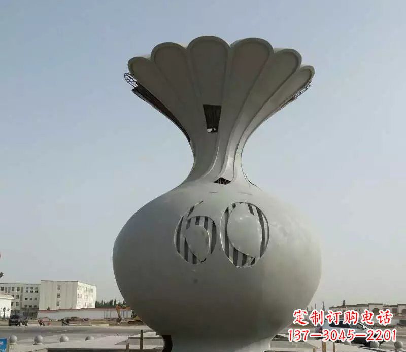 桂林不锈钢花篮雕塑