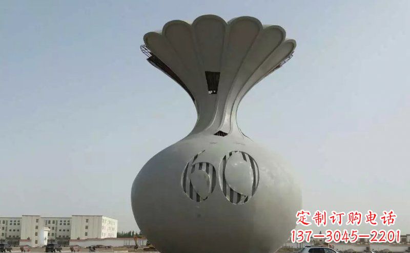 桂林不锈钢花篮雕塑 (2)