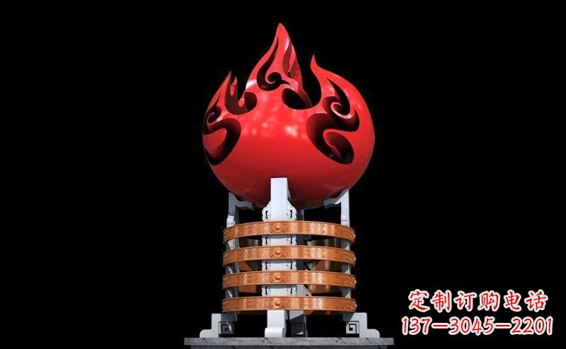 桂林不锈钢火炬雕塑传承奋进精神