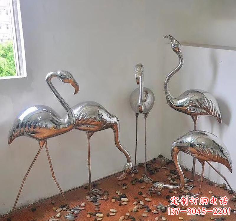 桂林不锈钢火烈鸟雕塑2