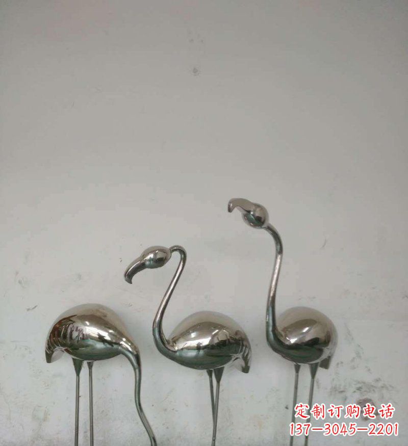 桂林不锈钢火烈鸟公园动物雕塑