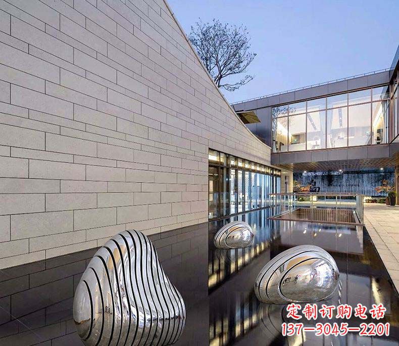 桂林不锈钢假山摆件雕塑