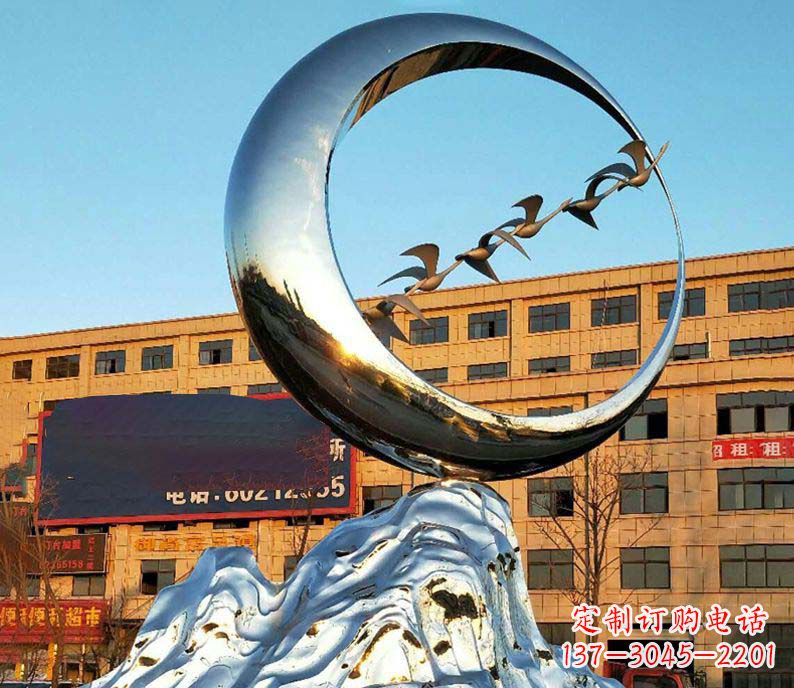 桂林雁雕塑不锈钢的艺术精灵