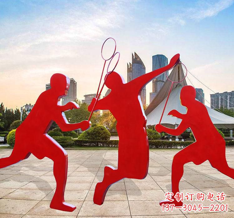 桂林不锈钢羽毛球雕塑艺术与运动的完美结合