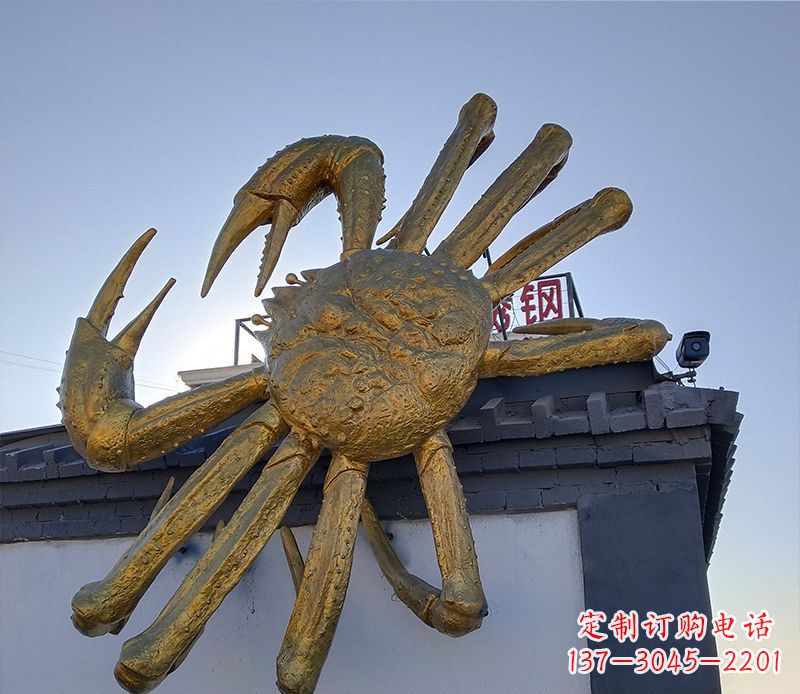 桂林不锈钢螃蟹雕塑精美而又经久不衰