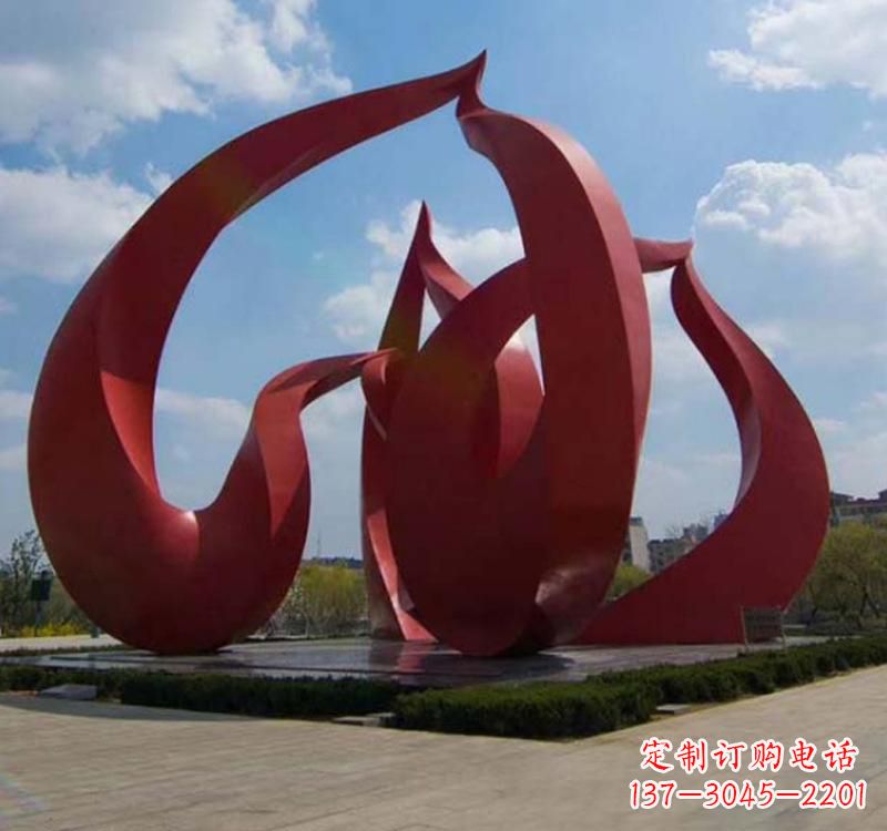 桂林不锈钢喷漆凤凰雕塑