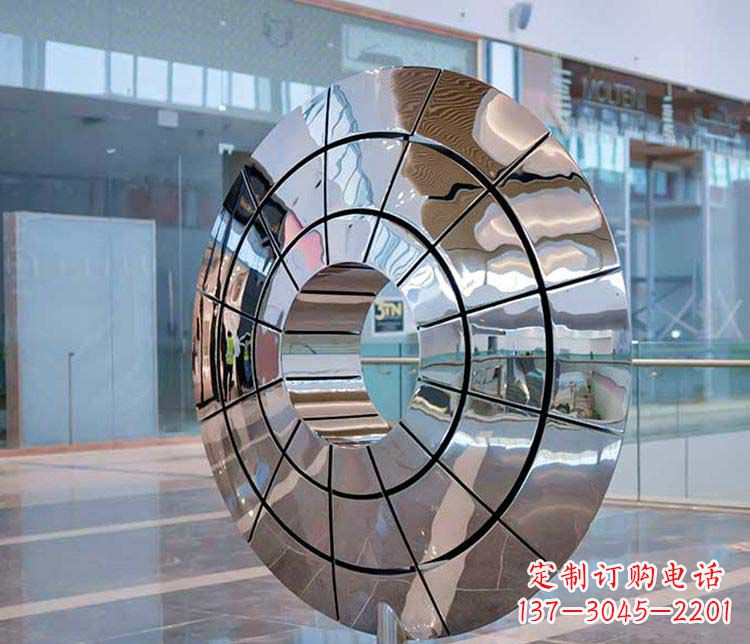 桂林不锈钢圆环雕塑——精美的艺术精品