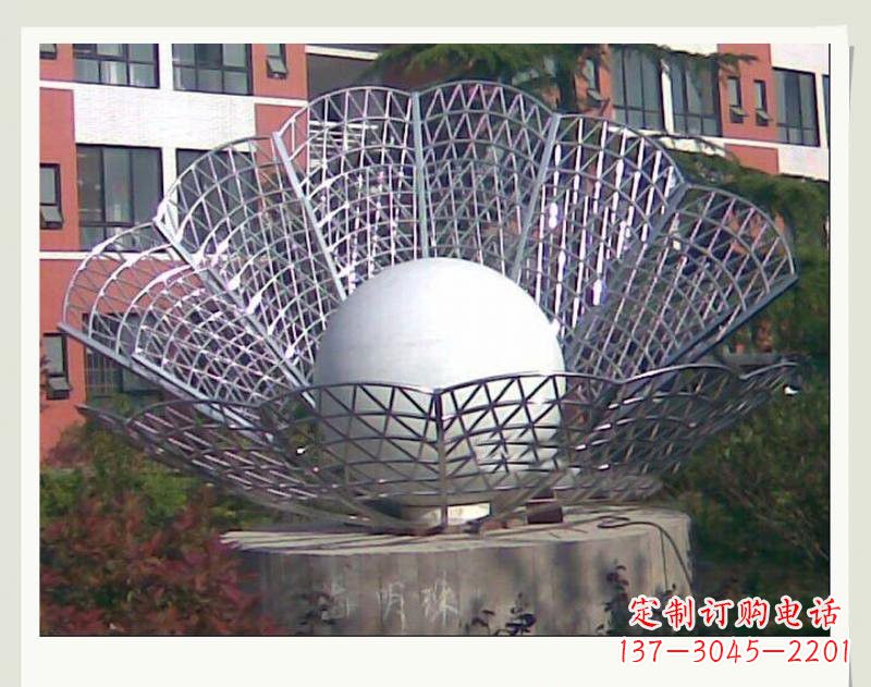 桂林海洋精灵不锈钢贝壳雕塑