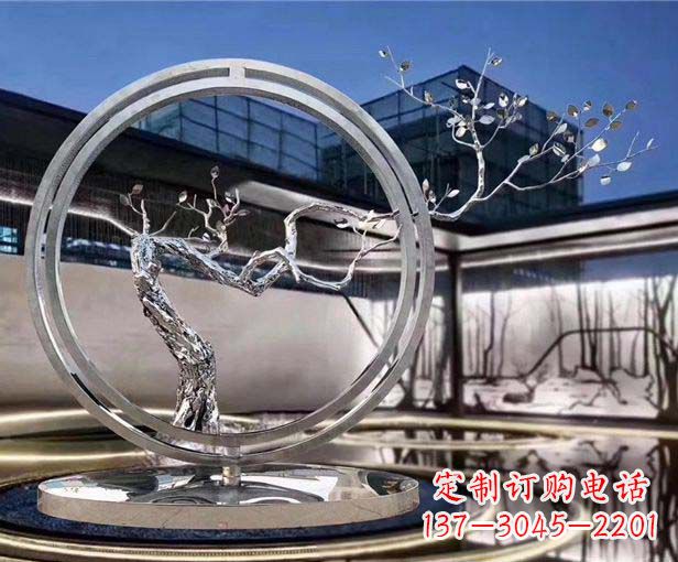 桂林不锈钢圆环景观雕塑给城市带来活力与美感