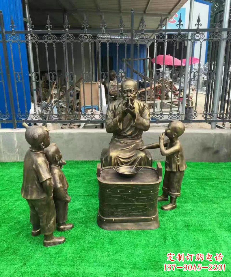 桂林传统糖人铜雕——赞美传统文化的艺术精品