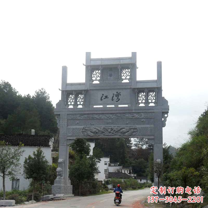桂林精美石牌坊雕塑——传承中国古典文化