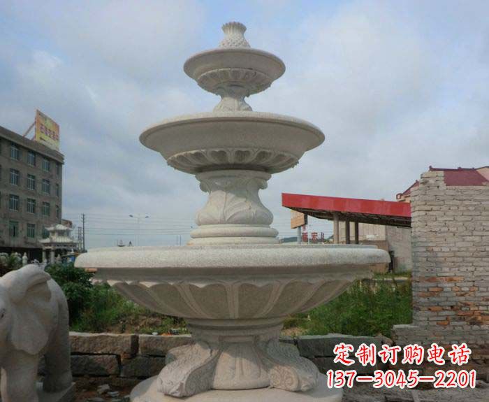 桂林喷泉雕塑灵动精致的大理石美