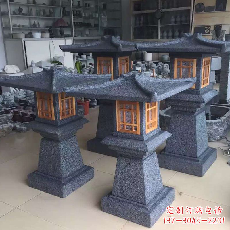桂林大理石仿汉阙石雕灯笼
