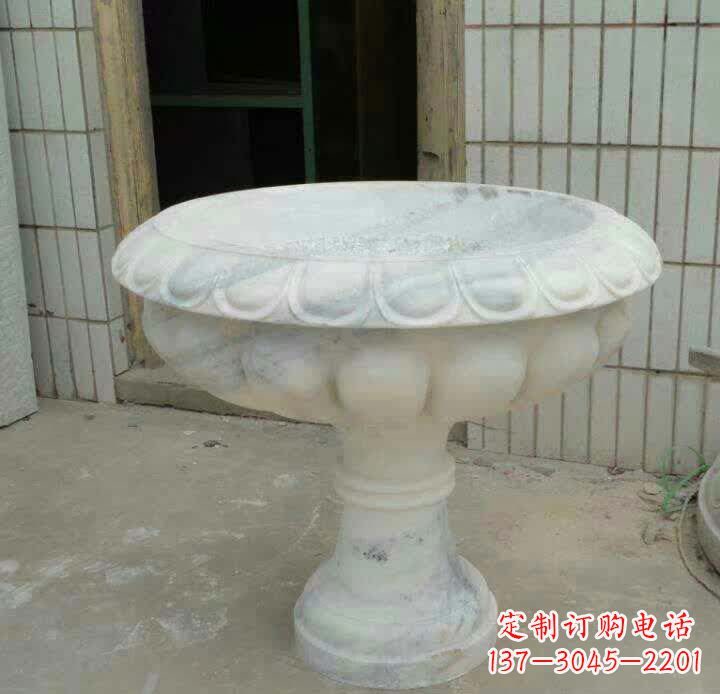 桂林大理石花盆雕塑精美绝伦,艺术风采