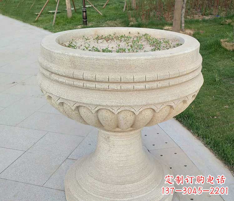 桂林大理石花盆石雕
