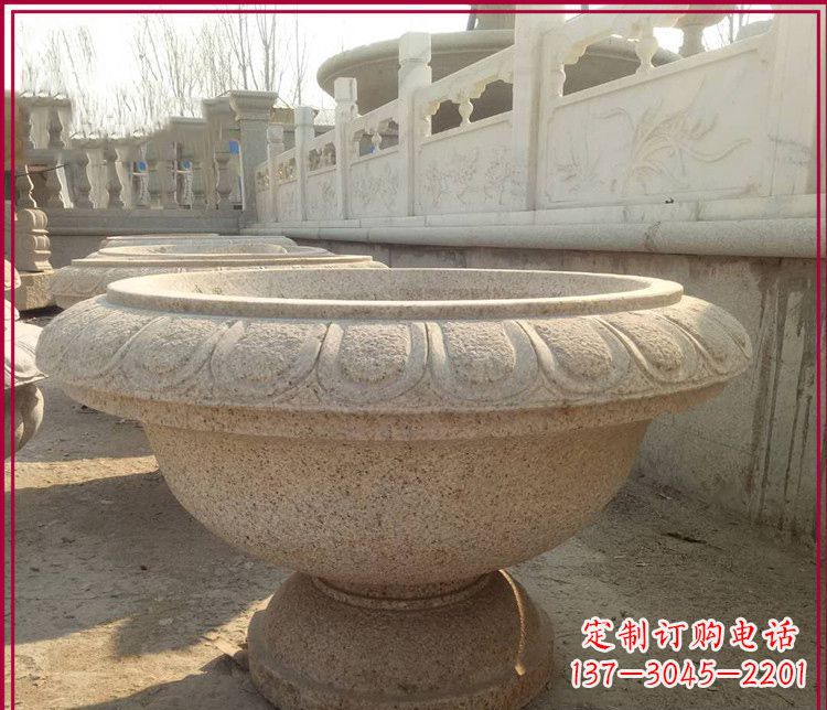 桂林大理石花盆雕塑
