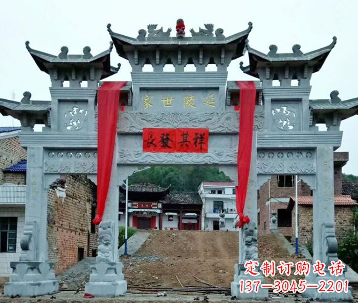桂林精美大理石牌坊雕塑