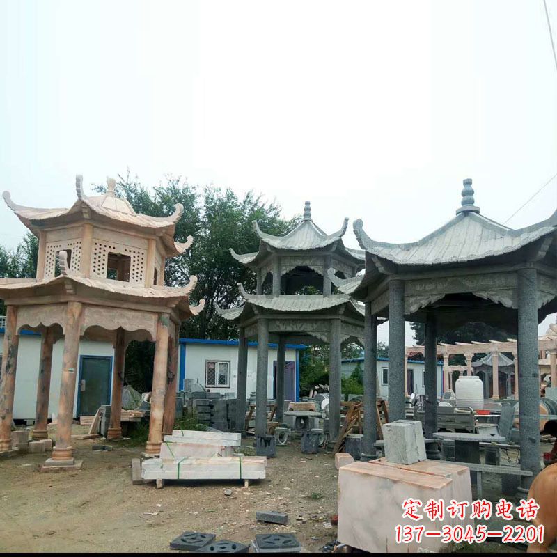 桂林精美大理石凉亭雕塑