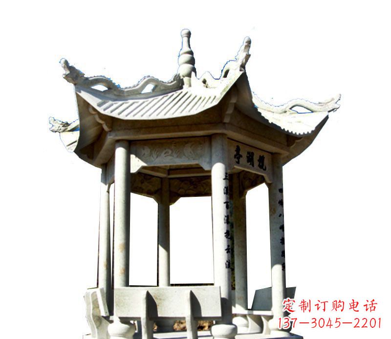 桂林大理石凉亭石雕,历史韵味浓郁