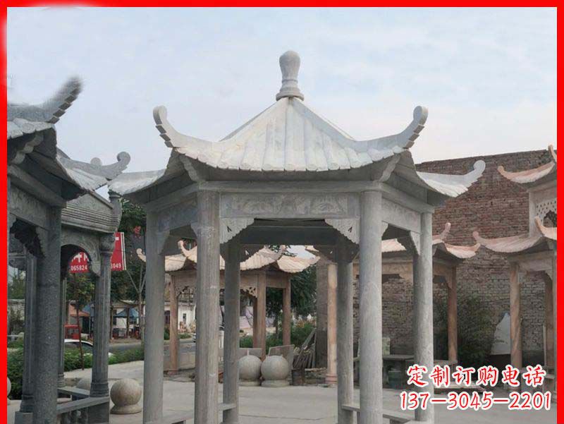 桂林大理石凉亭石雕