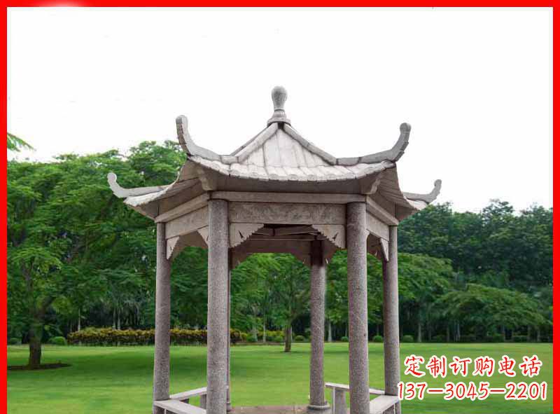 桂林精致大理石凉亭雕塑