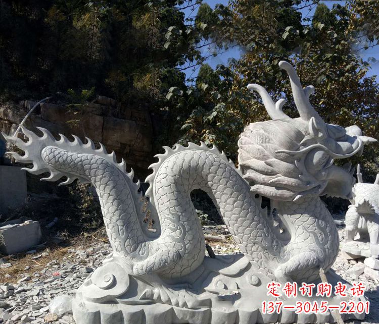 桂林精美大理石龙雕塑