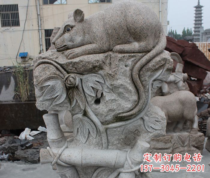 桂林大理石生肖鼠石雕