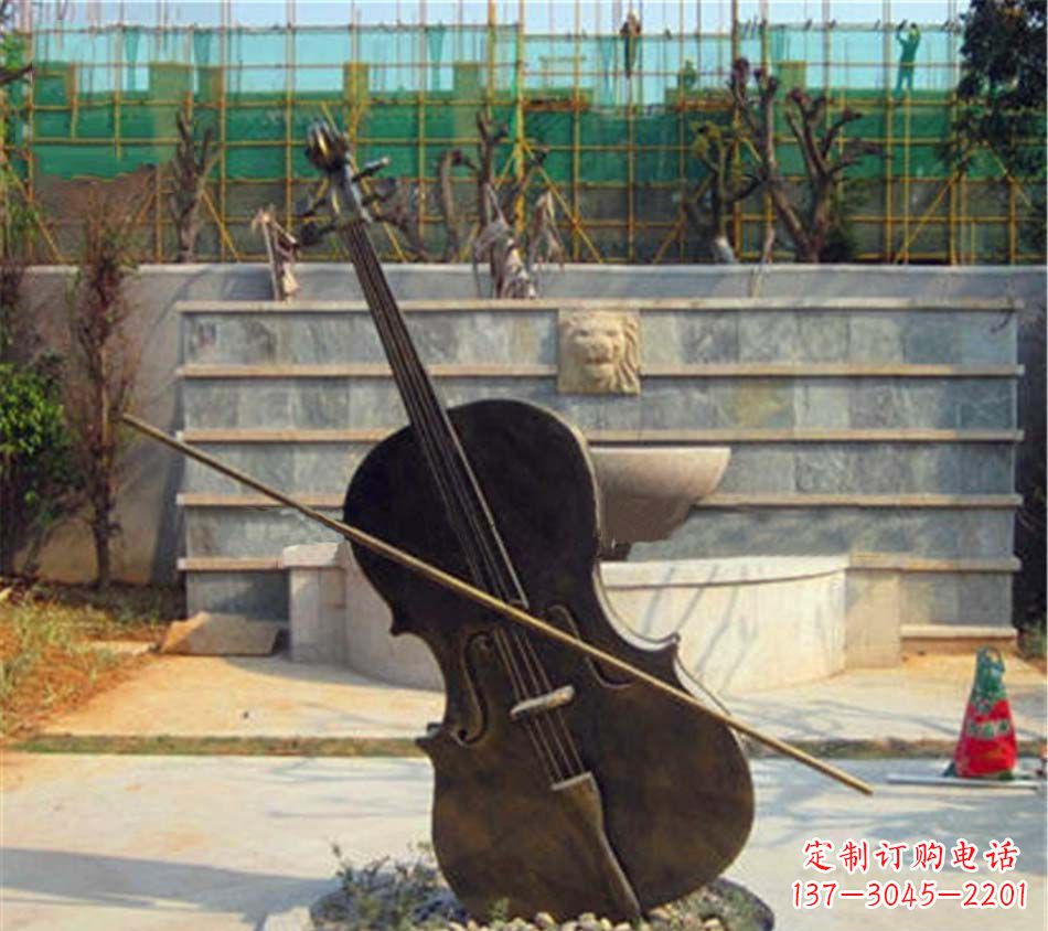 桂林精美大提琴铜雕
