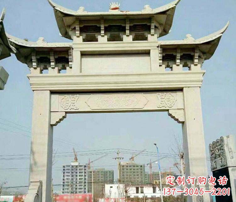 桂林单门道路牌坊石雕