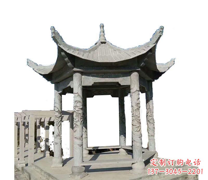 桂林传统风格凉亭石雕