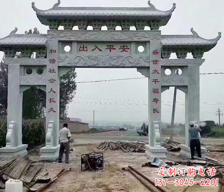 桂林仿古石牌坊石雕