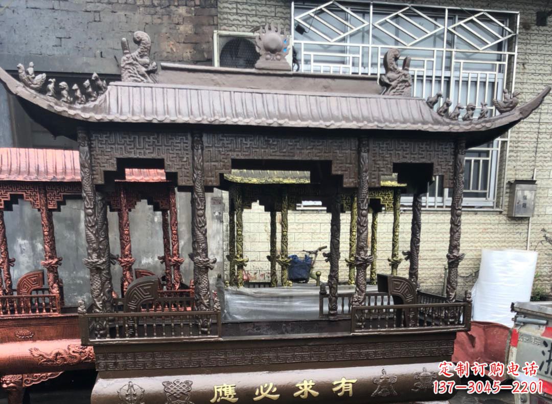 桂林精美仿古铜香炉雕塑