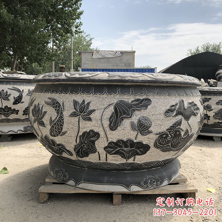 桂林仿古鱼缸花盆摆件
