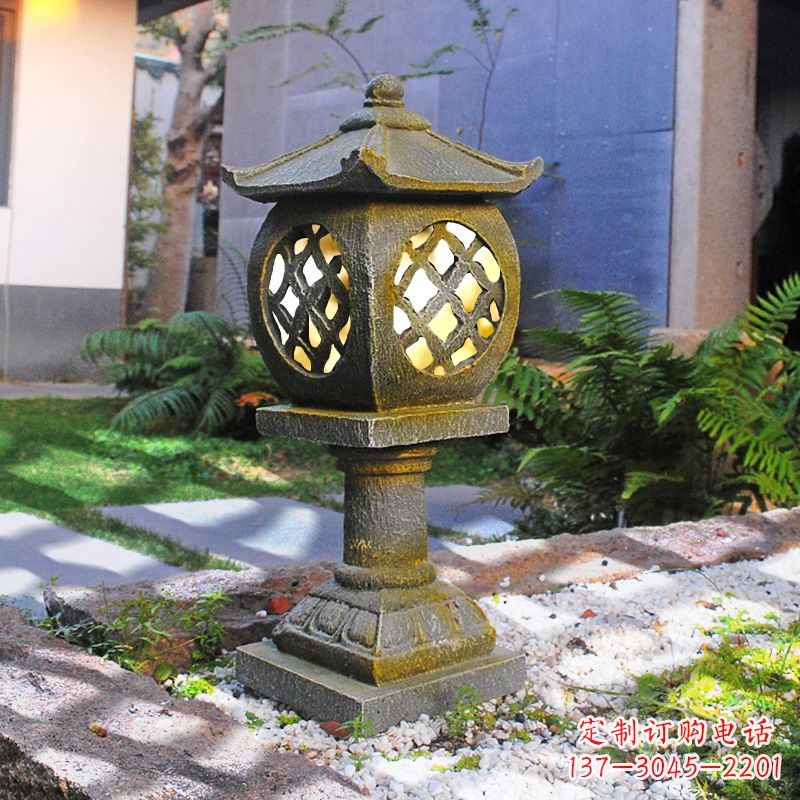 桂林仿古庭院石雕灯笼,精美雕刻点亮家园